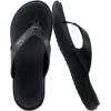 imageKuaiLu Flip Flops For Women Ladies Orthotic Yoga Mat Cushion Sandals Dressy Womans Lightweight Summer Slip On Beach Thong Sandles with Comfortable Arch Support US Size 512Black