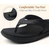imageKuaiLu Flip Flops For Women Ladies Orthotic Yoga Mat Cushion Sandals Dressy Womans Lightweight Summer Slip On Beach Thong Sandles with Comfortable Arch Support US Size 512Black