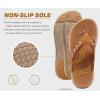 imageKuaiLu Womens Fashion Orthotic Flip Flops Ladies Athletic Thick Cushion Recovery Thong Sandals Slip On Memory Foam Walking Sandles With Comfortable Plantar Fasciitis Arch SupportKhaki