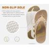 imageKuaiLu Womens Fashion Orthotic Flip Flops Ladies Athletic Thick Cushion Recovery Thong Sandals Slip On Memory Foam Walking Sandles With Comfortable Plantar Fasciitis Arch SupportBeige