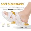 imageKuaiLu Womens Fashion Orthotic Slides Thick Cushion Recovery Sandals Ladies Slip On Walking Sandles With Comfortable Plantar Fasciitis Arch Support Indoor OutdoorColor White