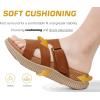 imageKuaiLu Womens Fashion Orthotic Slides Thick Cushion Recovery Sandals Ladies Slip On Walking Sandles With Comfortable Plantar Fasciitis Arch Support Indoor OutdoorColor Khaki