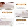 imageKuaiLu Womens Fashion Orthotic Slides Thick Cushion Recovery Sandals Ladies Slip On Walking Sandles With Comfortable Plantar Fasciitis Arch Support Indoor OutdoorSnow White