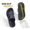 imageKuaiLu Womens Fashion Orthotic Slides Thick Cushion Recovery Sandals Ladies Slip On Walking Sandles With Comfortable Plantar Fasciitis Arch Support Indoor OutdoorBlack