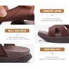 imageKuaiLu Womens Fashion Orthotic Slides Thick Cushion Recovery Sandals Ladies Slip On Walking Sandles With Comfortable Plantar Fasciitis Arch Support Indoor OutdoorBrown