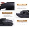 imageKuaiLu Womens Fashion Orthotic Slides Thick Cushion Recovery Sandals Ladies Slip On Walking Sandles With Comfortable Plantar Fasciitis Arch Support Indoor OutdoorBlack