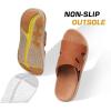imageKuaiLu Womens Fashion Orthotic Slides Thick Cushion Recovery Sandals Ladies Slip On Walking Sandles With Comfortable Plantar Fasciitis Arch Support Indoor OutdoorColor Khaki
