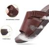 imageKuaiLu Womens Fashion Orthotic Slides Thick Cushion Recovery Sandals Ladies Slip On Walking Sandles With Comfortable Plantar Fasciitis Arch Support Indoor OutdoorBrown
