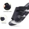imageKuaiLu Womens Fashion Orthotic Slides Thick Cushion Recovery Sandals Ladies Slip On Walking Sandles With Comfortable Plantar Fasciitis Arch Support Indoor OutdoorBlack