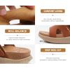 imageKuaiLu Womens Fashion Orthotic Slides Thick Cushion Recovery Sandals Ladies Slip On Walking Sandles With Comfortable Plantar Fasciitis Arch Support Indoor OutdoorKhaki