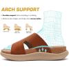 imageKuaiLu Womens Fashion Orthotic Slides Thick Cushion Recovery Sandals Ladies Slip On Walking Sandles With Comfortable Plantar Fasciitis Arch Support Indoor OutdoorKhaki