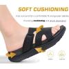 imageKuaiLu Womens Fashion Orthotic Slides Thick Cushion Recovery Sandals Ladies Slip On Walking Sandles With Comfortable Plantar Fasciitis Arch Support Indoor OutdoorBlack