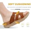 imageKuaiLu Womens Fashion Orthotic Slides Thick Cushion Recovery Sandals Ladies Slip On Walking Sandles With Comfortable Plantar Fasciitis Arch Support Indoor OutdoorKhaki