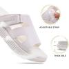 imageKuaiLu Womens Fashion Orthotic Slides Thick Cushion Recovery Sandals Ladies Slip On Walking Sandles With Comfortable Plantar Fasciitis Arch Support Indoor OutdoorColor White