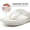 imageKuaiLu Womens Flip Flops Ladies Yoga Mat Comfortable Walking Thong Sandals With Plantar Fasciitis Arch Support Slip On Indoor Outdoor For SummerAll White