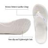 imageKuaiLu Womens Flip Flops Ladies Yoga Mat Comfortable Walking Thong Sandals With Plantar Fasciitis Arch Support Slip On Indoor Outdoor For SummerAll White