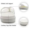 imageKuaiLu Womens Flip Flops Ladies Yoga Mat Comfortable Walking Thong Sandals With Plantar Fasciitis Arch Support Slip On Indoor Outdoor For SummerAll White