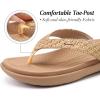 imageKuaiLu Womens Flip Flops Ladies Yoga Mat Comfortable Walking Thong Sandals With Plantar Fasciitis Arch Support Slip On Indoor Outdoor For SummerBeige