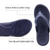 imageKuaiLu Womens Flip Flops Ladies Yoga Mat Comfortable Walking Thong Sandals With Plantar Fasciitis Arch Support Slip On Indoor Outdoor For SummerDark Blue