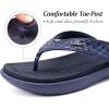 imageKuaiLu Womens Flip Flops Ladies Yoga Mat Comfortable Walking Thong Sandals With Plantar Fasciitis Arch Support Slip On Indoor Outdoor For SummerDark Blue