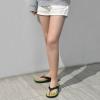 imageKuaiLu Womens Flip Flops Ladies Yoga Mat Comfortable Walking Thong Sandals With Plantar Fasciitis Arch Support Slip On Indoor Outdoor For SummerGreen Black