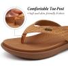 imageKuaiLu Womens Flip Flops Ladies Yoga Mat Comfortable Walking Thong Sandals With Plantar Fasciitis Arch Support Slip On Indoor Outdoor For SummerKhakiduo