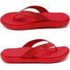 imageKuaiLu Womens Flip Flops Ladies Yoga Mat Comfortable Walking Thong Sandals With Plantar Fasciitis Arch Support Slip On Indoor Outdoor For SummerPure Red