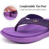 imageKuaiLu Womens Flip Flops Ladies Yoga Mat Comfortable Walking Thong Sandals With Plantar Fasciitis Arch Support Slip On Indoor Outdoor For SummerViolet Purple
