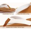 imageKuaiLu Womens Flip Flops Ladies Yoga Mat Platform Thong Sandals Dressy Womans Lightweight Summer Slip On Beach Flip Flop Sandles Soft Cushion Footbed Arch SupportWhite Khakichoose a Smaller Size