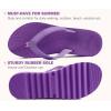 imageKuaiLu Womens Flip Flops Ladies Yoga Mat Platform Thong Sandals Dressy Womans Lightweight Summer Slip On Beach Flip Flop Sandles Soft Cushion Footbed Arch SupportPurplechoose a Smaller Size