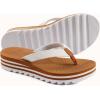 imageKuaiLu Womens Flip Flops Ladies Yoga Mat Platform Thong Sandals Dressy Womans Lightweight Summer Slip On Beach Flip Flop Sandles Soft Cushion Footbed Arch SupportWhite Khakichoose a Smaller Size