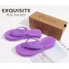 imageKuaiLu Womens Flip Flops Ladies Yoga Mat Platform Thong Sandals Dressy Womans Lightweight Summer Slip On Beach Flip Flop Sandles Soft Cushion Footbed Arch SupportPurplechoose a Smaller Size
