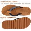 imageKuaiLu Womens Flip Flops Ladies Yoga Mat Platform Thong Sandals Dressy Womans Lightweight Summer Slip On Beach Flip Flop Sandles Soft Cushion Footbed Arch SupportBlack Khakichoose a Smaller Size
