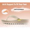 imageKuaiLu Womens Flip Flops Ladies Yoga Mat Platform Thong Sandals Dressy Womans Lightweight Summer Slip On Beach Flip Flop Sandles Soft Cushion Footbed Arch SupportOff Whitechoose a Smaller Size