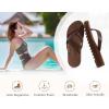 imageKuaiLu Womens Flip Flops Ladies Yoga Mat Platform Thong Sandals Dressy Womans Lightweight Summer Slip On Beach Flip Flop Sandles Soft Cushion Footbed Arch SupportDark Brownchoose a Smaller Size