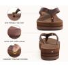 imageKuaiLu Womens Flip Flops Ladies Yoga Mat Platform Thong Sandals Dressy Womans Lightweight Summer Slip On Beach Flip Flop Sandles Soft Cushion Footbed Arch SupportDark Brownchoose a Smaller Size