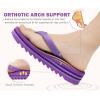 imageKuaiLu Womens Flip Flops Ladies Yoga Mat Platform Thong Sandals Dressy Womans Lightweight Summer Slip On Beach Flip Flop Sandles Soft Cushion Footbed Arch SupportPurplechoose a Smaller Size