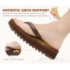 imageKuaiLu Womens Flip Flops Ladies Yoga Mat Platform Thong Sandals Dressy Womans Lightweight Summer Slip On Beach Flip Flop Sandles Soft Cushion Footbed Arch SupportDark Brownchoose a Smaller Size