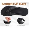 imageKuaiLu Womens Flip Flops With Arch Support Comfortable Yoga Mat Cushion Thong Leather Sandals for Ladies Fashion Slip On Summer Beach Walking Slides Indoor Outdoor Travel Orthotic SlippersBlack