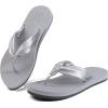 imageKuaiLu Womens Flip Flops With Arch Support Comfortable Yoga Mat Cushion Thong Leather Sandals for Ladies Fashion Slip On Summer Beach Walking Slides Indoor Outdoor Travel Orthotic SlippersGrey