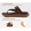 imageKuaiLu Womens Orthopedic Flip Flops With Arch Support Adjustable Thick Athletic Cushion Recovery Walking Sandals For Woman Ladies Fashion Comfortable FlipFlop Slides Water Resistant ampamp LightweightBrown Khaki