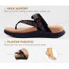 imageKuaiLu Womens Orthopedic Flip Flops With Arch Support Adjustable Thick Athletic Cushion Recovery Walking Sandals For Woman Ladies Fashion Comfortable FlipFlop Slides Water Resistant ampamp LightweightBlack Khaki