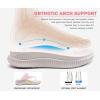 imageKuaiLu Womens Orthopedic Flip Flops With Arch Support Adjustable Thick Athletic Cushion Recovery Walking Sandals For Woman Ladies Fashion Comfortable FlipFlop Slides Water Resistant ampamp LightweightPink White