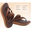 imageKuaiLu Womens Orthopedic Flip Flops With Arch Support Adjustable Thick Athletic Cushion Recovery Walking Sandals For Woman Ladies Fashion Comfortable FlipFlop Slides Water Resistant ampamp LightweightBrown Khaki