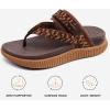 imageKuaiLu Womens Orthopedic Flip Flops With Arch Support Adjustable Thick Athletic Cushion Recovery Walking Sandals For Woman Ladies Fashion Comfortable FlipFlop Slides Water Resistant ampamp LightweightBrown Khaki