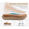 imageKuaiLu Womens Orthopedic Flip Flops With Arch Support Adjustable Thick Athletic Cushion Recovery Walking Sandals For Woman Ladies Fashion Comfortable FlipFlop Slides Water Resistant ampamp LightweightKhaki