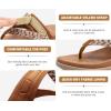 imageKuaiLu Womens Orthopedic Flip Flops With Arch Support Adjustable Thick Athletic Cushion Recovery Walking Sandals For Woman Ladies Fashion Comfortable FlipFlop Slides Water Resistant ampamp LightweightKhaki