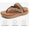 imageKuaiLu Womens Orthopedic Flip Flops With Arch Support Adjustable Thick Athletic Cushion Recovery Walking Sandals For Woman Ladies Fashion Comfortable FlipFlop Slides Water Resistant ampamp LightweightKhaki