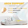 imageKuaiLu Womens Orthopedic Sandals Comfortable Arch Support Fashion Summer Beach Dressy Sandals With Leather Braided Adjustable Open Toe Cushion Travel Outdoor Plantar Fasciitis Shoes US Size511Bride White