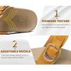 imageKuaiLu Womens Orthopedic Sandals Comfortable Arch Support Fashion Summer Beach Dressy Sandals With Leather Braided Adjustable Open Toe Cushion Travel Outdoor Plantar Fasciitis Shoes US Size511Beige